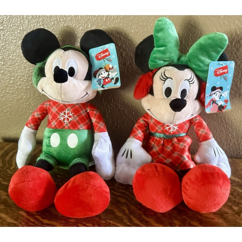 2022 MICKEY & MINNIE MOUSE Macy's Christmas Disney Stuffed Plush Doll Toy Animal